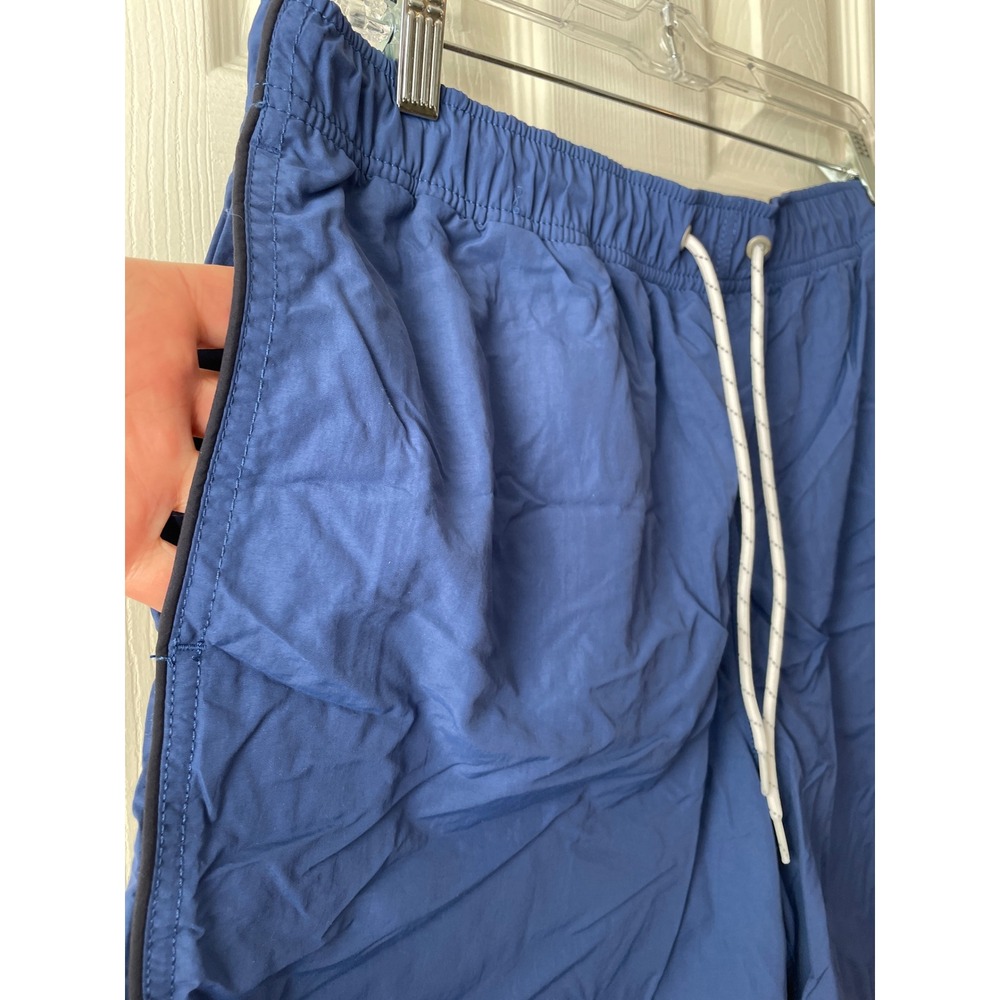 Nautica Mens Navy Blue‎ Mesh Lined Swim Trunks Shorts Large Embroidered Logo - Picture 3 of 11